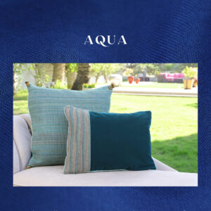 Handwoven Cushion Aqua