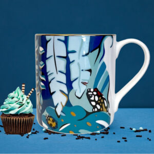 Fine Bone China Mug Winter Palm