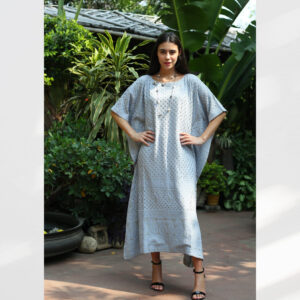 Pure Georgette Handwoven in Thread and Silver Wire Muqaish (Naqda)