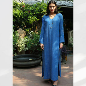 Pure Georgette with Silver Muqiash (Naqda)